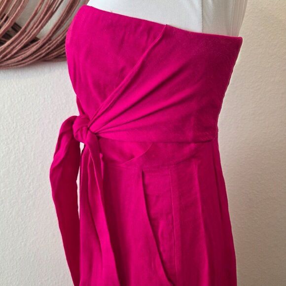 ANTHROPOLOGIE MAEVE PINK STRAPLESS BRIN JUMPSUIT Sz 4 - Picture 5 of 6